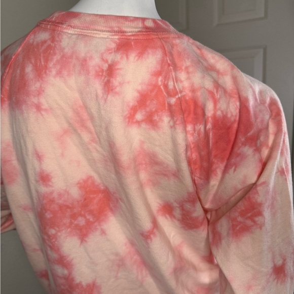 Lucky Brand Sweater Womens M Pink White Tie Dye Sweatshirt Crew Neck Pullover. - Picture 5 of 9